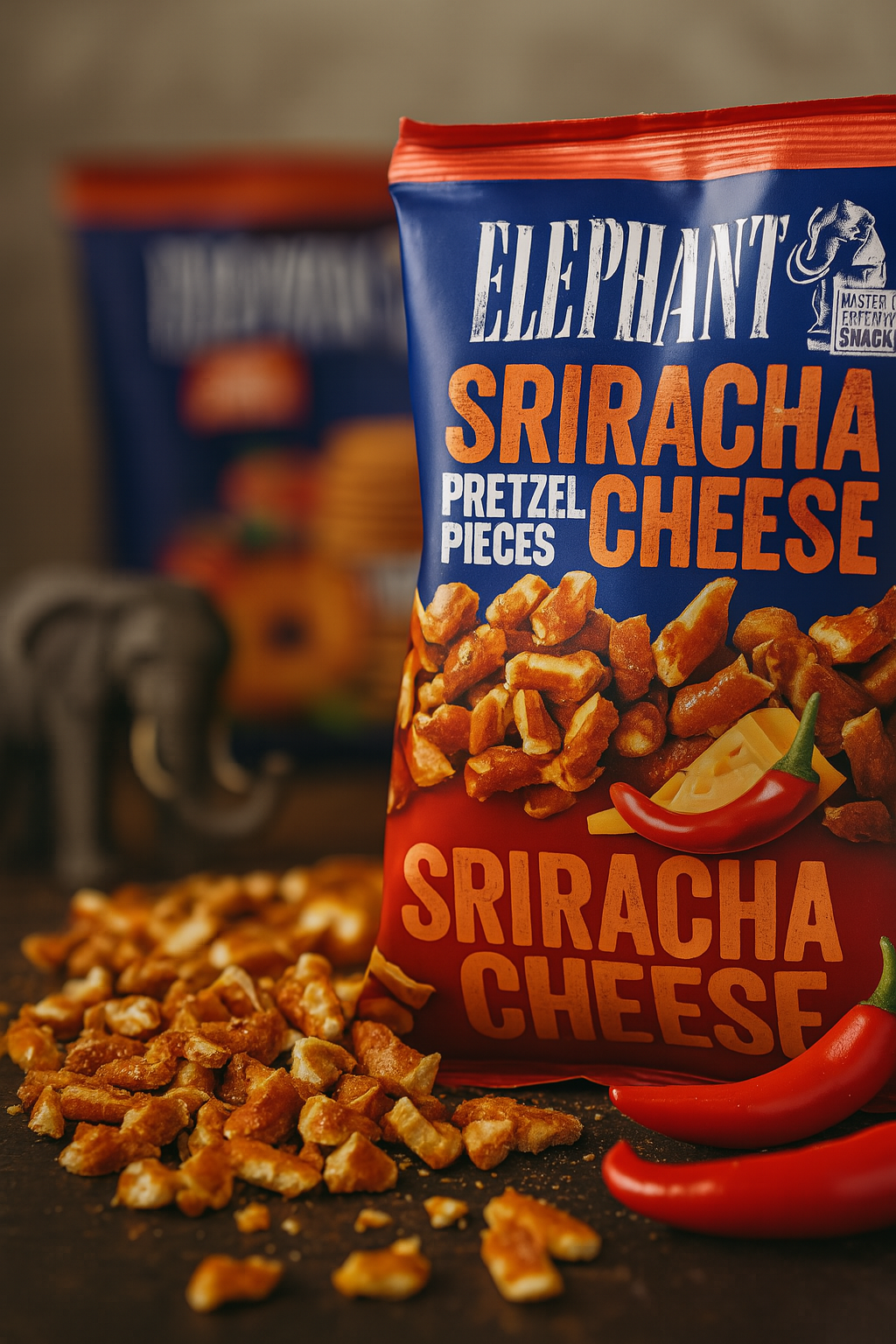 Elephant Pretzel Pieces Sriracha Cheese Käse 125g