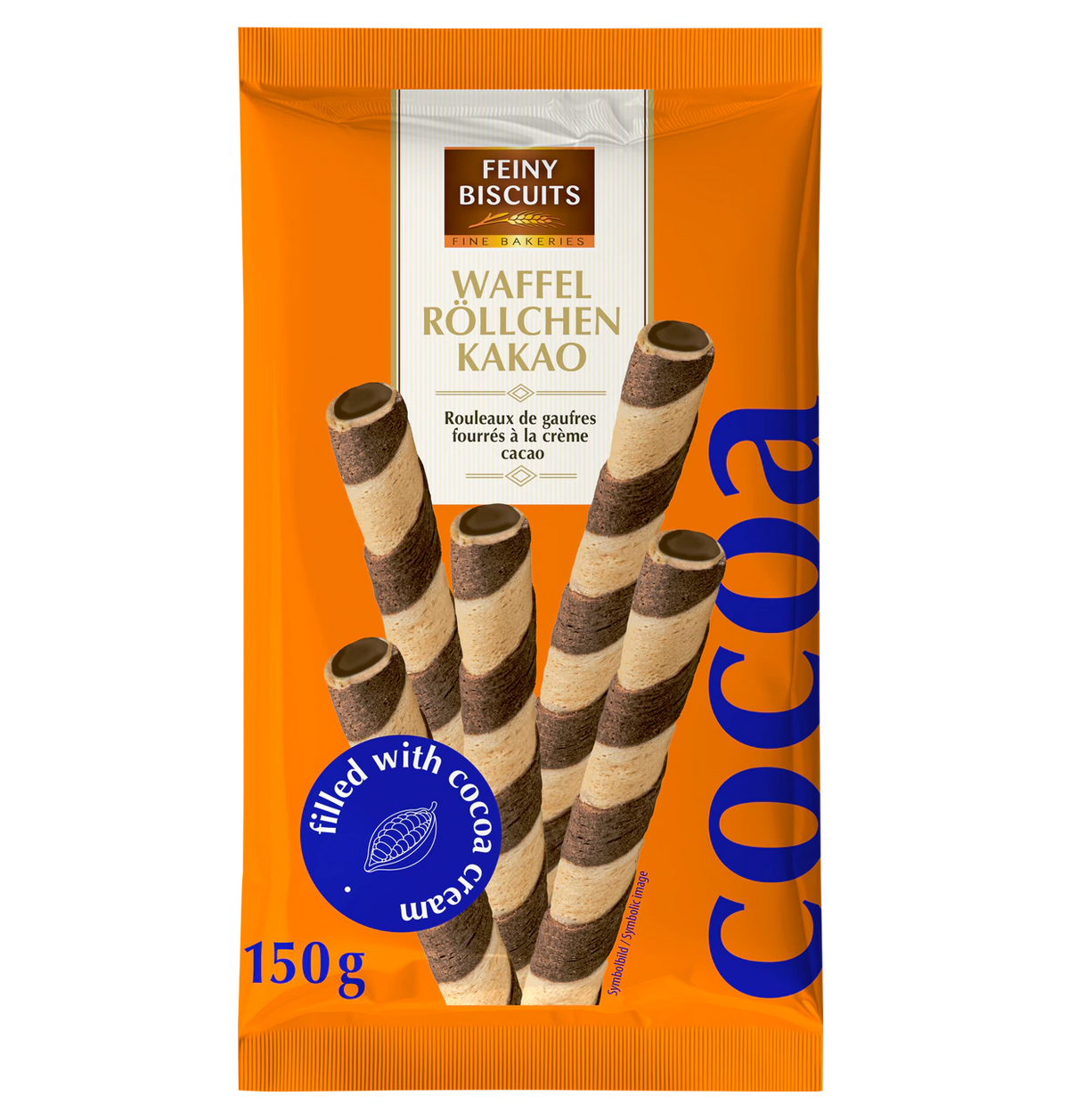 Feiny Biscuits Waffelröllchen Kakao 150g