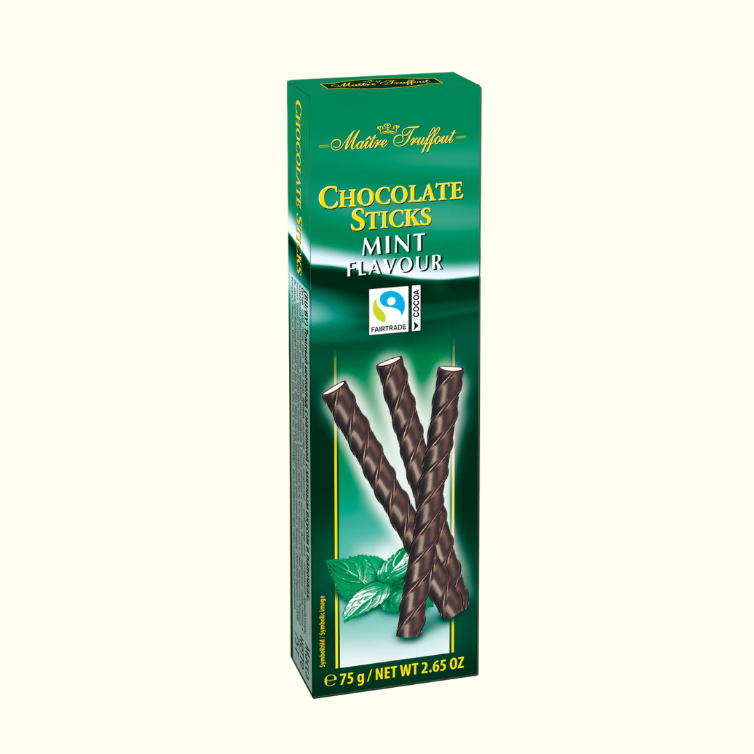 Zartbitterschokoladesticks Minze 75g