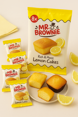 Mr. Brownie Lemon Cakes mit Zitronengeschmack 8 Stück 200g