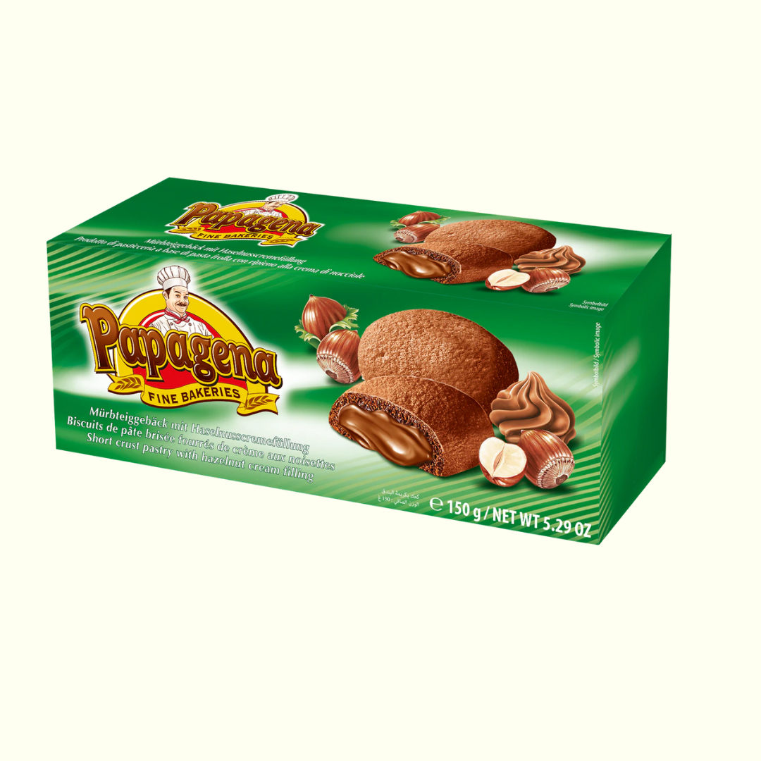 Papagena Biscuits Mit Haselnusscremefüllung 150g