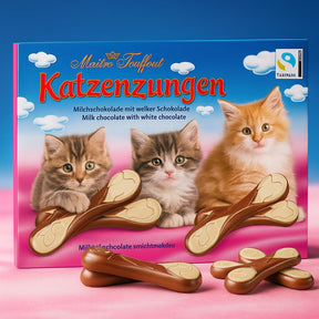 Maître Truffout Katzenzungen Milch- und weiße Schokolade 100g