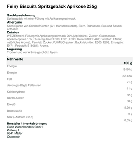 Feiny Biscuits Spritzgebäck Aprikose 235g
