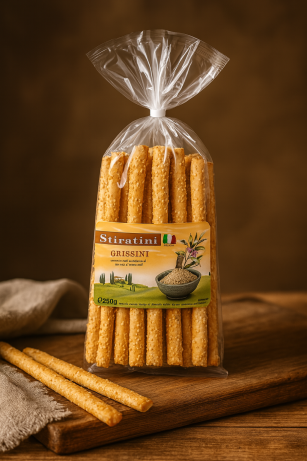Stiratini Grissini Brotgebäckstangen Mit Sesam 250g