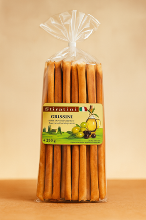 Stiratini Grissini Brotgebäckstange mit Olivenöl 250g