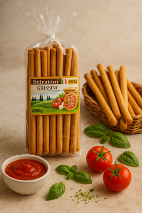 Stiratini Grissini Brotgebäckstangen mit Pizzageschmack 250g
