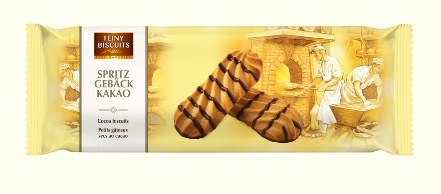 Feiny Biscuits Spritzgebäck Kakao 200g mit Kakaoglasur