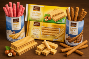 Feiny Biscuits Waffelröllchen mit Erdbeer 400g