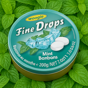 Woogie Fine Drops Bonbons mit Mintgeschmack 200g