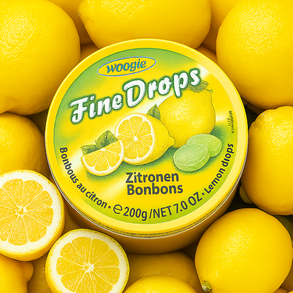 Woogie Fine Drops Bonbons mit Zitronengeschmack 200g