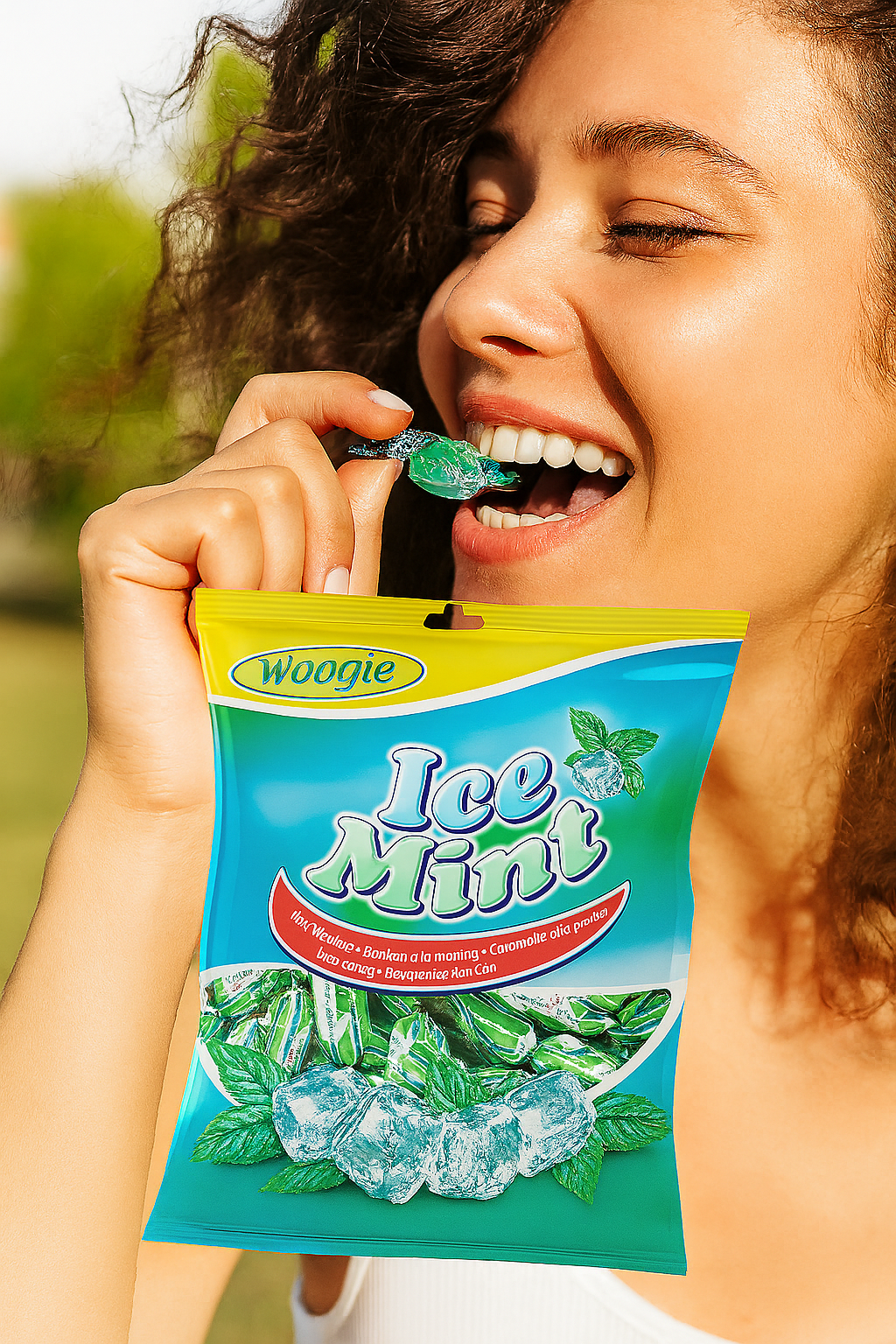 Woogie Bonbons Ice Mints gefüllte Minzbonbons 170g