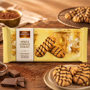 Feiny Biscuits Spritzgebäck Kakao 200g mit Kakaoglasur
