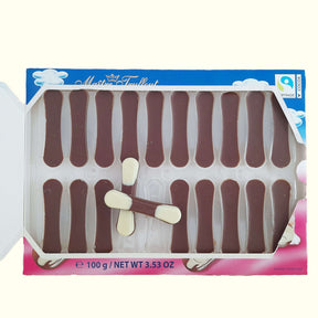 Maître Truffout Katzenzungen Milch - und weiße Schokolade 100g - TopCandy